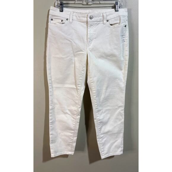 Talbots Denim - Talbots Flawless White Girlfriend Jeans Petite Size 8‎